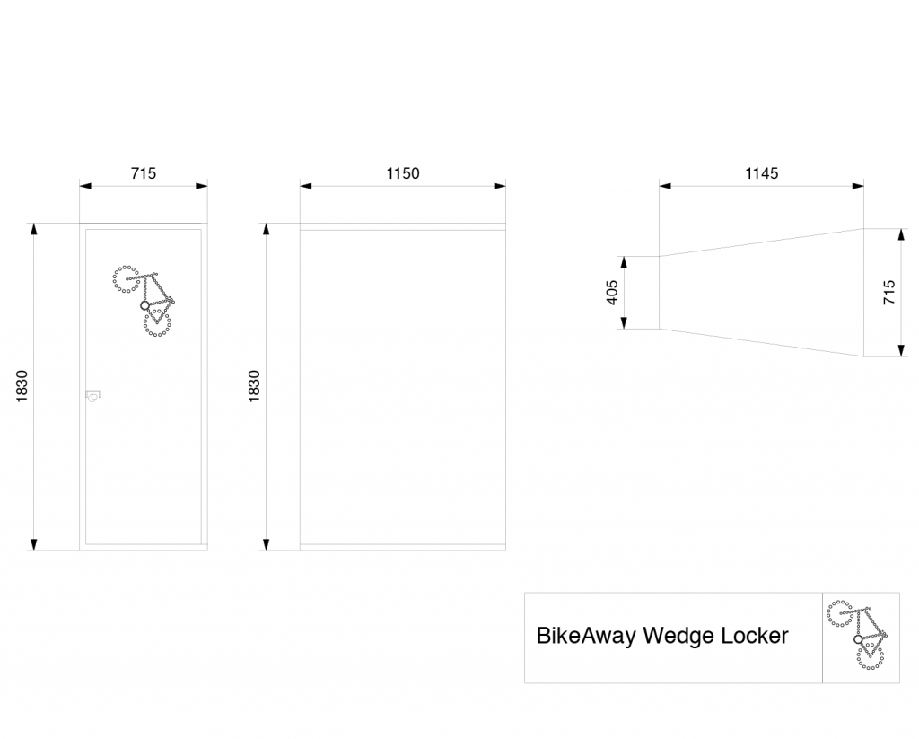 1024x823 bikeaway wedge locker drawing bikeaway cycle lockers - Wedge Drawing