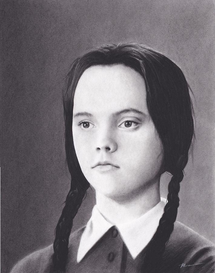 710x900 wednesday addams drawing - Wednesday Drawing