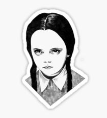 210x230 addams drawing stickers redbubble - Wednesday Drawing