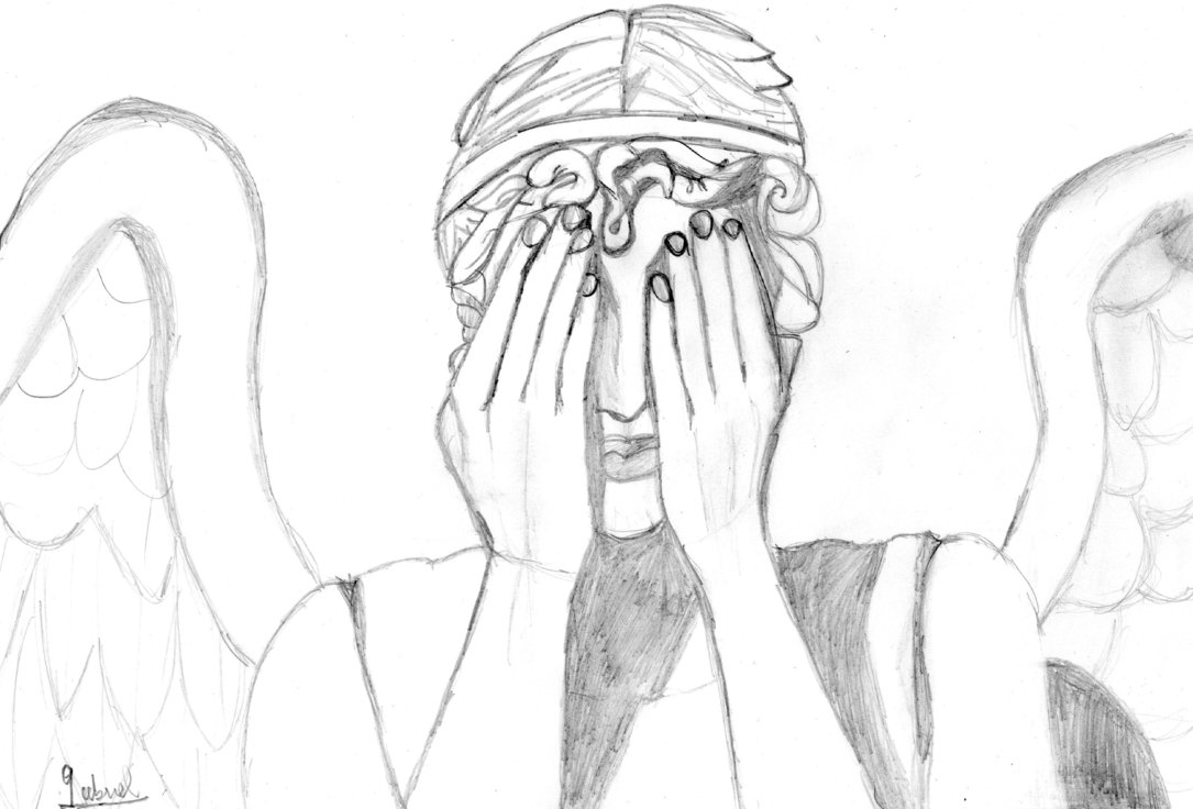 1085x736 Weeping Angel Photo Drawing Drawing Skill - Weeping Angel Drawing