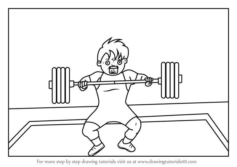 800x566 learn how to draw a boy lifting weight - Weight Drawing