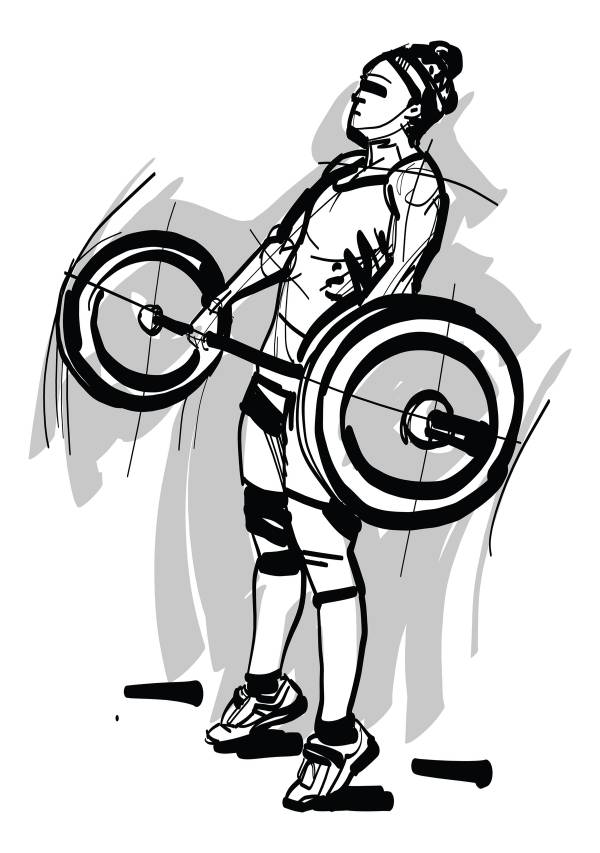 Weightlifting Drawing at PaintingValley.com | Explore collection of