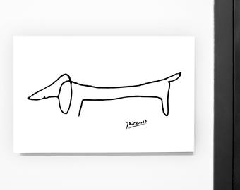 340x270 huge collection of 'picasso dachshund drawing' download more than - Weiner Dog Drawing