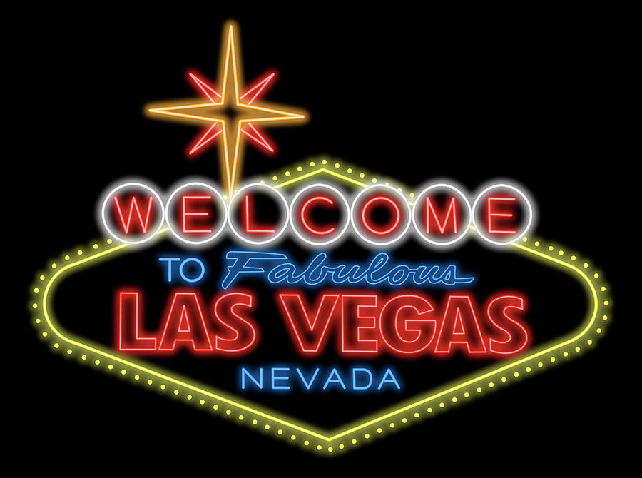 900x670 welcome to las vegas sign digital drawing night digital art - Welcome Drawing Pictures