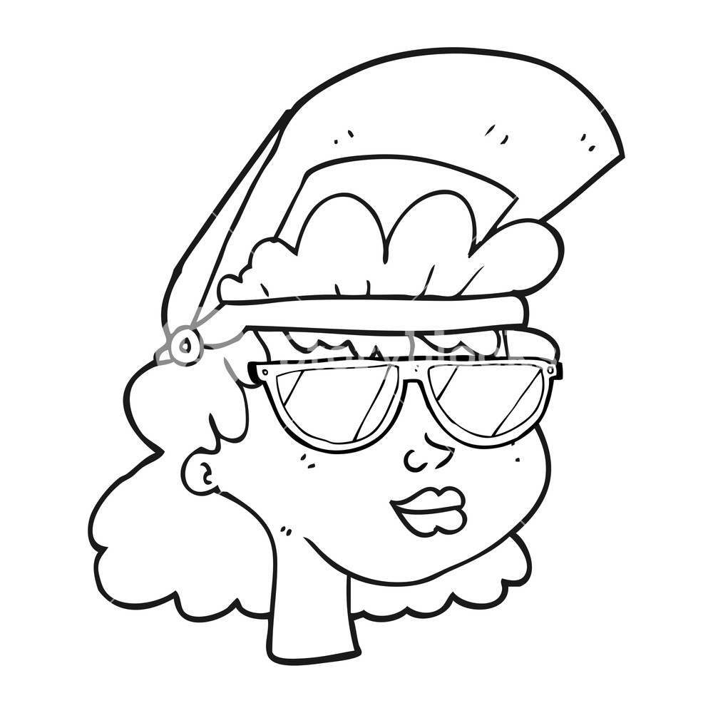 1000x1000 Freehand Drawn Black And White Cartoon Woman With Welding Mask - Welding Helmet Drawing