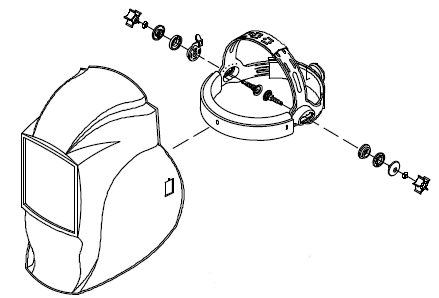 439x298 Miller Coolbelt Welding Helmet Headgear - Welding Helmet Drawing