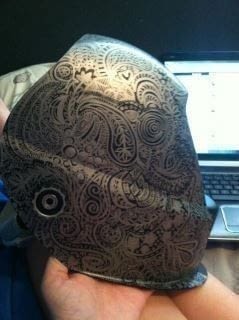 239x320 Welding Helmet A Piece Of Headwear Drawing On Cut Out + Keep - Welding Helmet Drawing