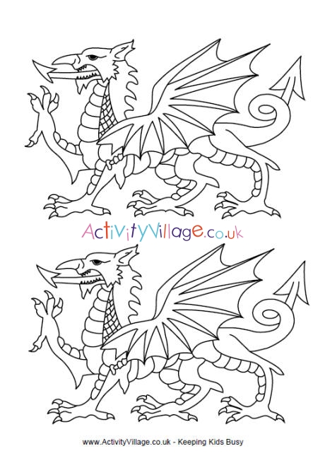 460x655 welsh dragon templates - Welsh Dragon Drawing