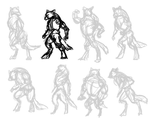600x484 Design And Draw A Model Sheet Of A Werewolf Warrior - Werewolf Drawing Tutorial