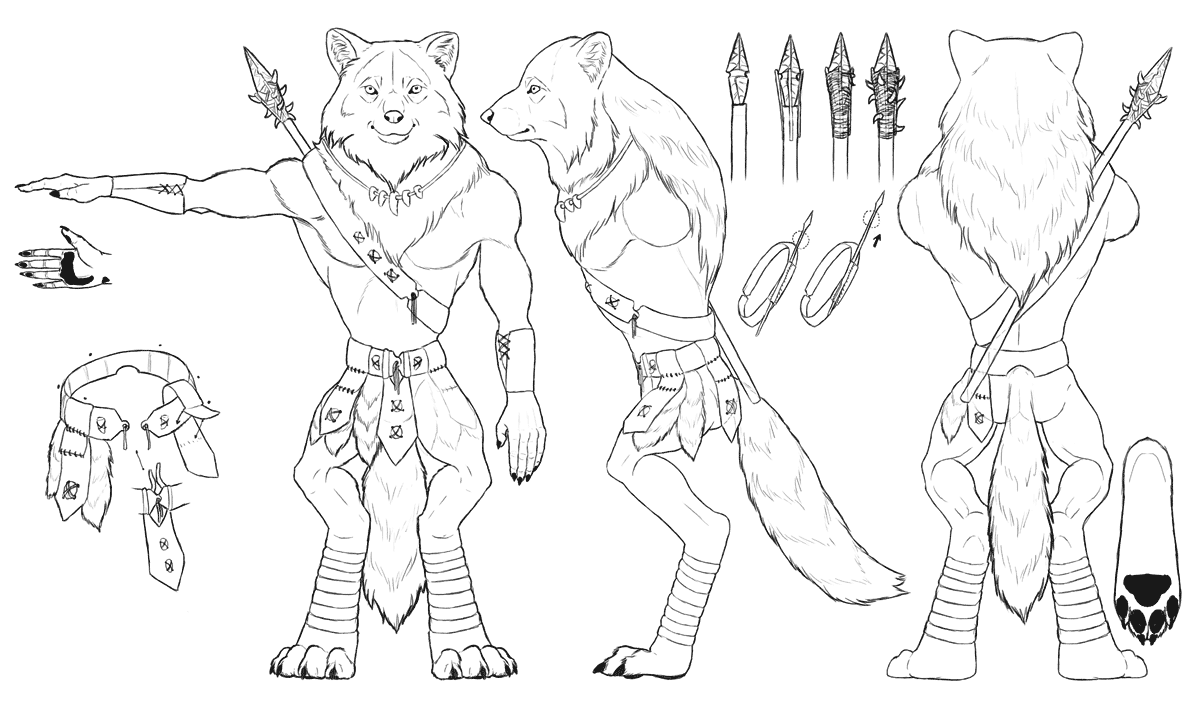 1200x705 Design And Draw A Model Sheet Of A Werewolf Warrior - Werewolf Drawing Tutorial