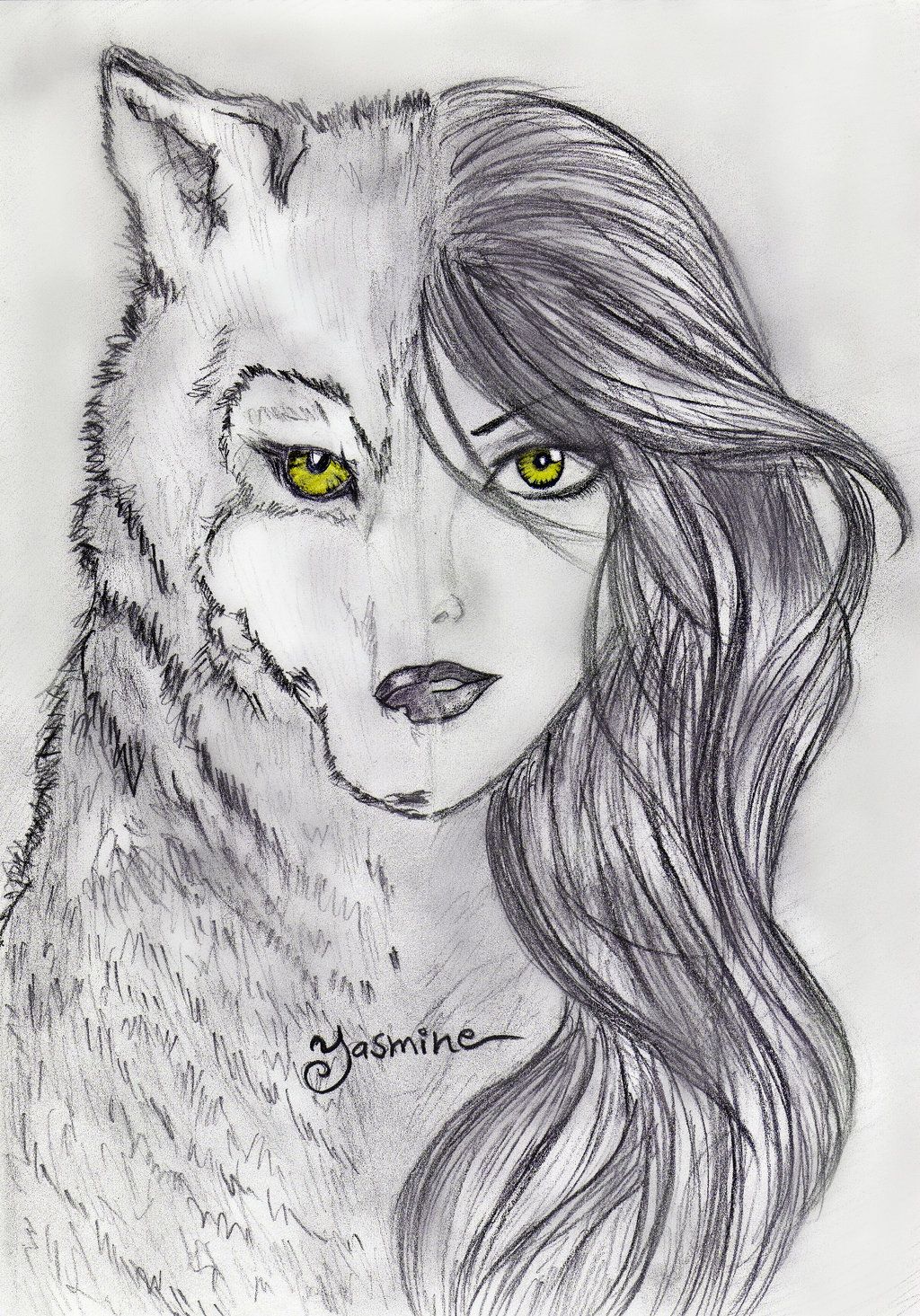 1024x1465 werewolf drawings teenage girl - Werewolf Drawings