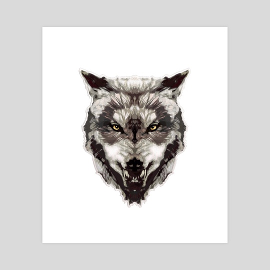 540x540 werewolf face king, an art print - Werewolf Face Drawing