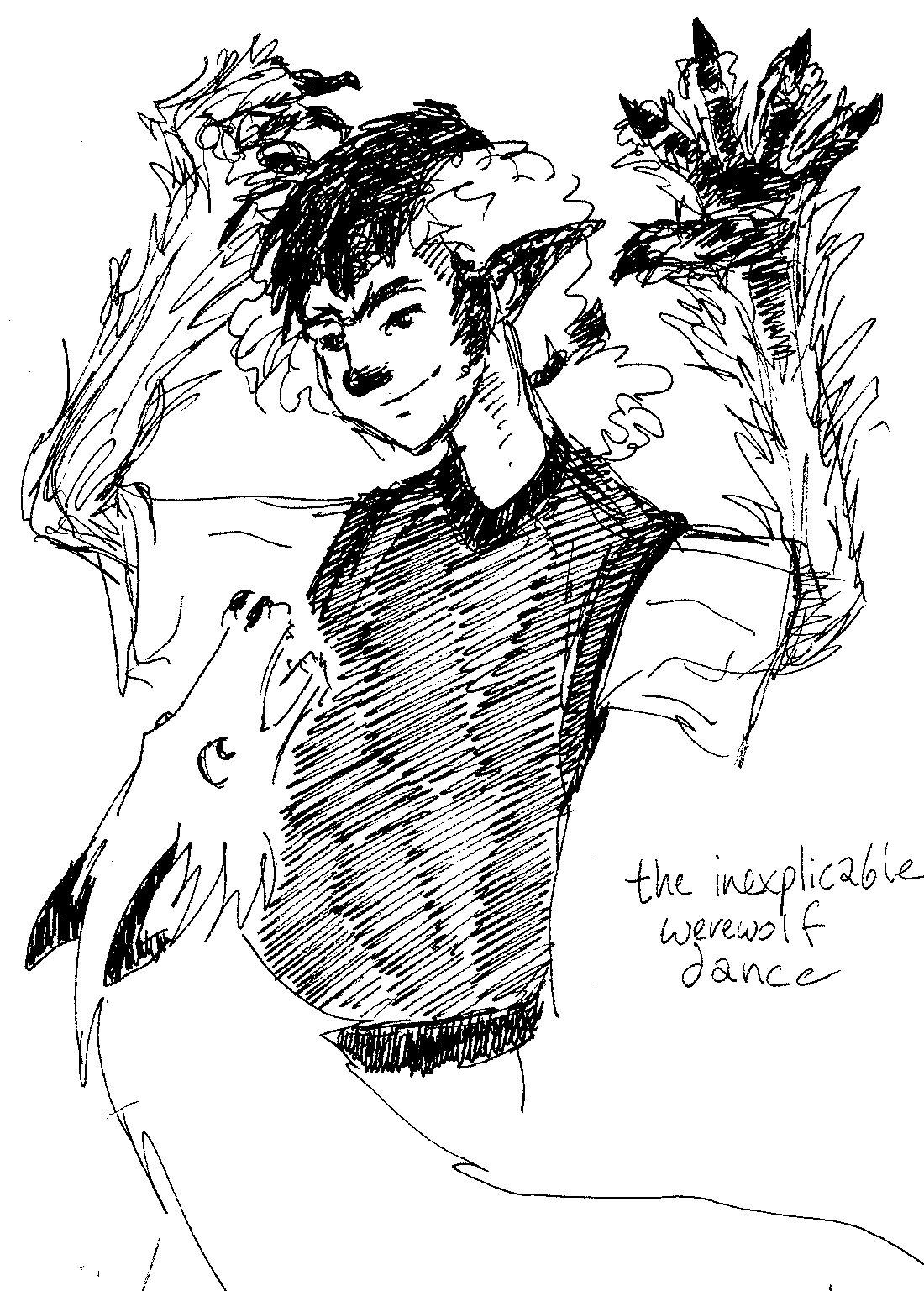 1100x1537 best of the drawing of the day, week the inexplicable werewolf - Werewolf Face Drawing