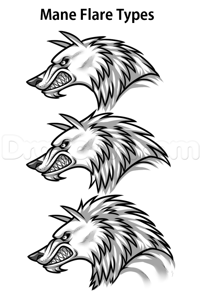 640x960 step how to draw werewolves - Werewolf Head Drawing