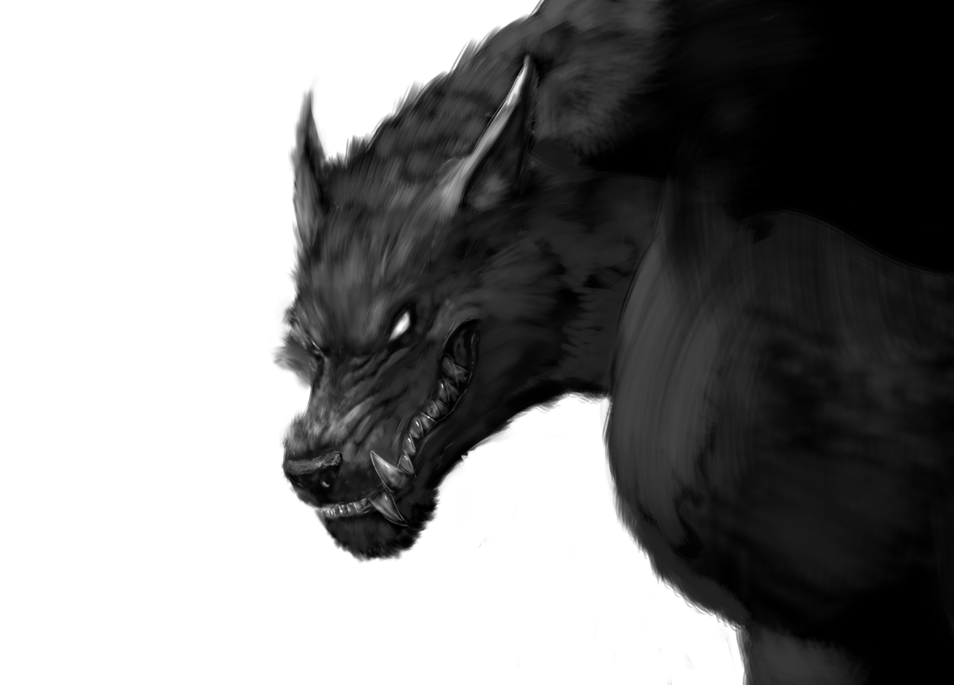1354x973 the wolf den werewolf - Werewolf Head Drawing
