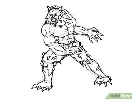 460x345 ways to draw a werewolf - Werewolf Head Drawing