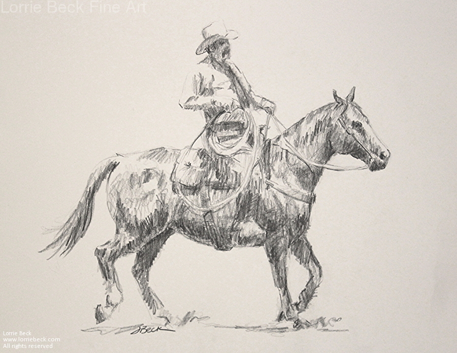 Western Cowboy Drawings at PaintingValley.com | Explore collection of ...