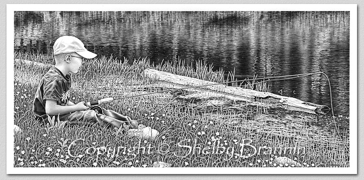 727x361 Pencil Drawings - Western Cowboy Drawings