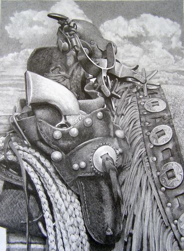 367x500 Cowgirls With Guns Pencil Drawings Drawing Cowboy Gear - Western Cowboy Drawings