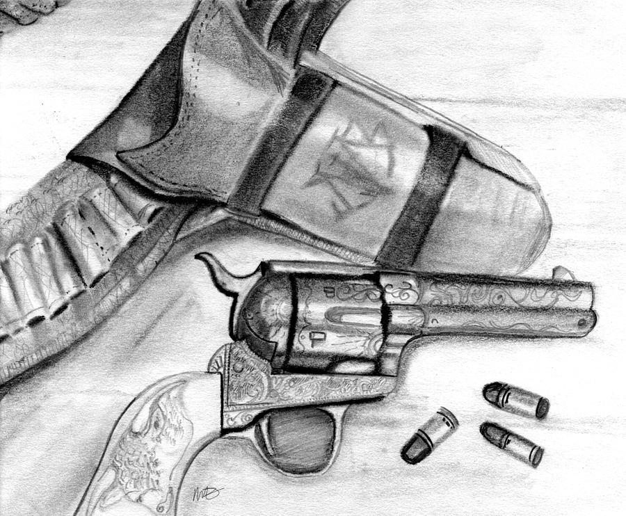 900x742 western guns drawing - Western Drawings