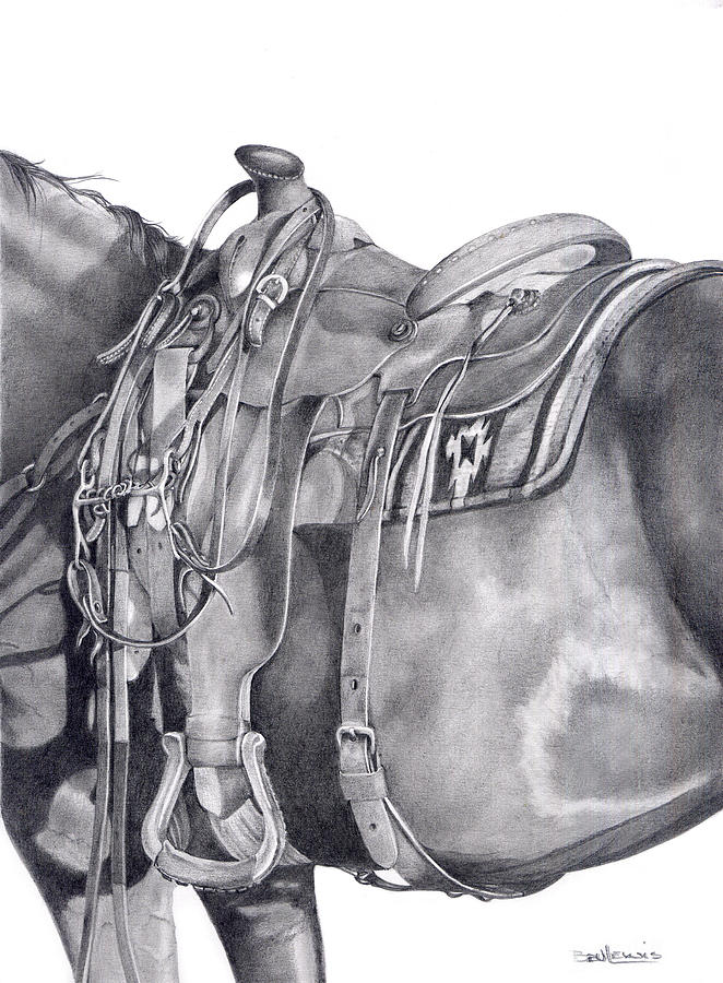 662x900 tools of the trade drawing - Western Horse Drawings