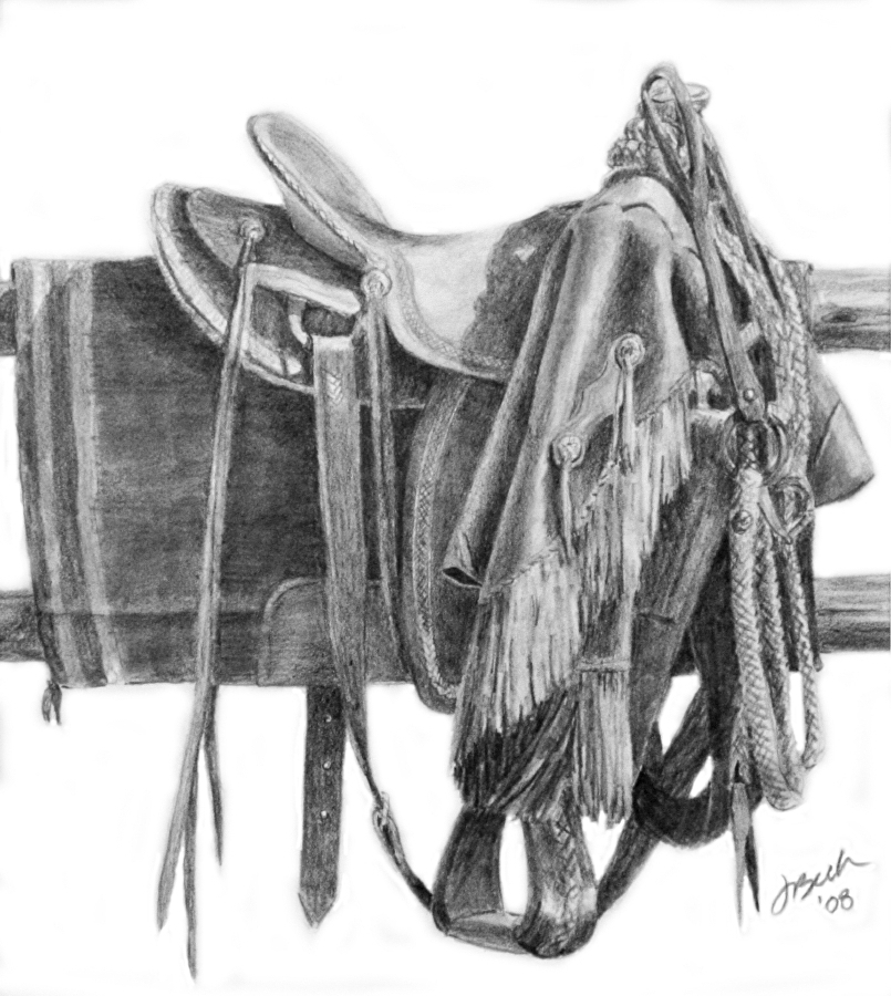 Western Saddle Drawing at Explore collection of