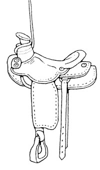 Simple Horse Drawing With Saddle