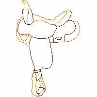 200x200 western - Western Saddle Drawing