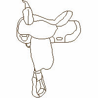 200x200 western - Western Saddle Drawing