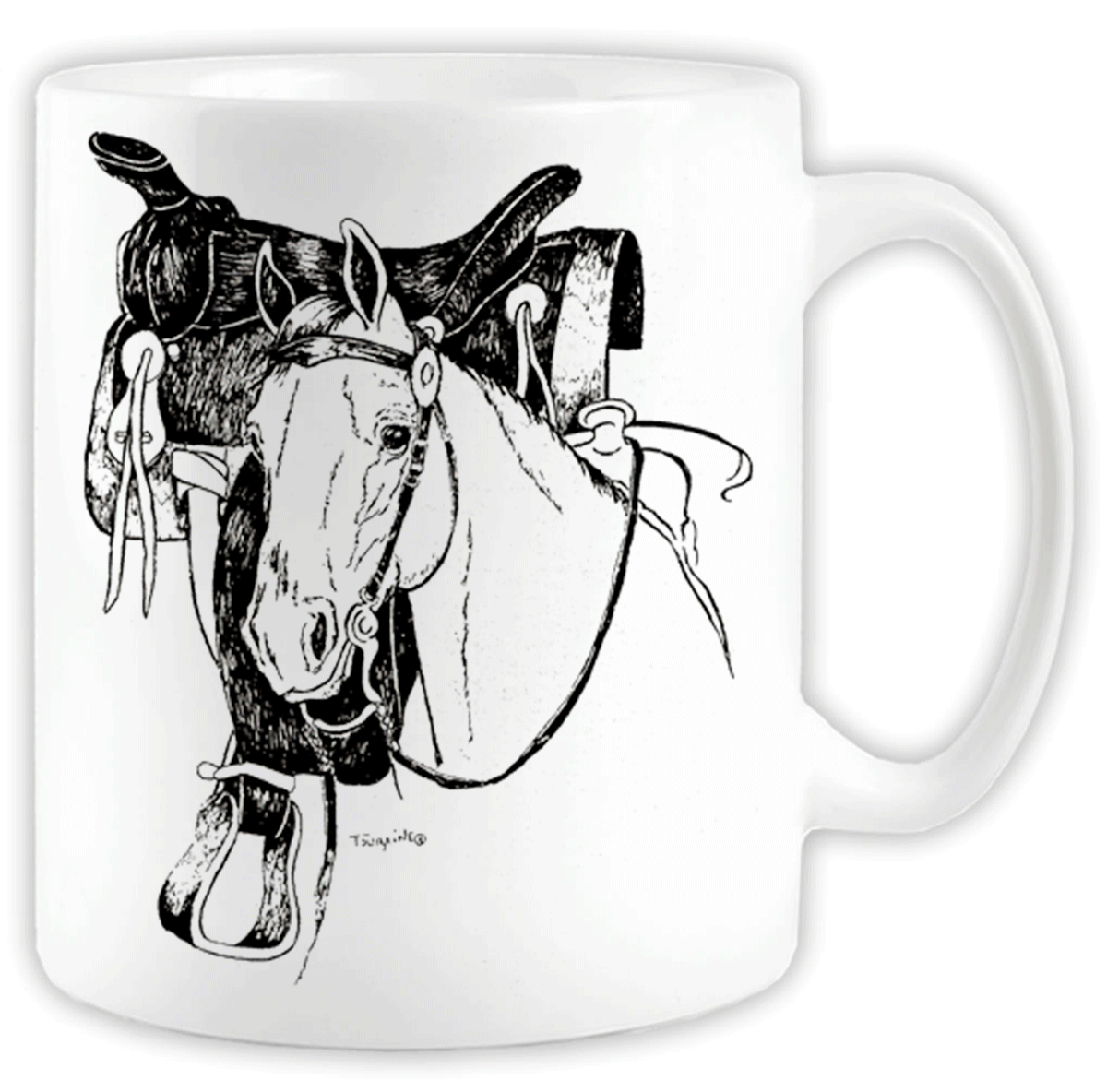 1200x1184 horse with western saddle the artquestrian boutique - Western Saddle Drawing