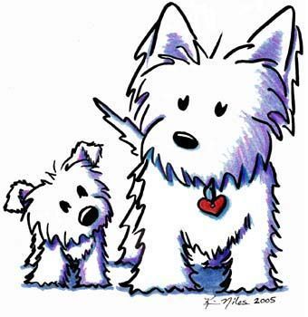 340x350 westie drawing original westie dogs drawing west highland - Westie Drawing