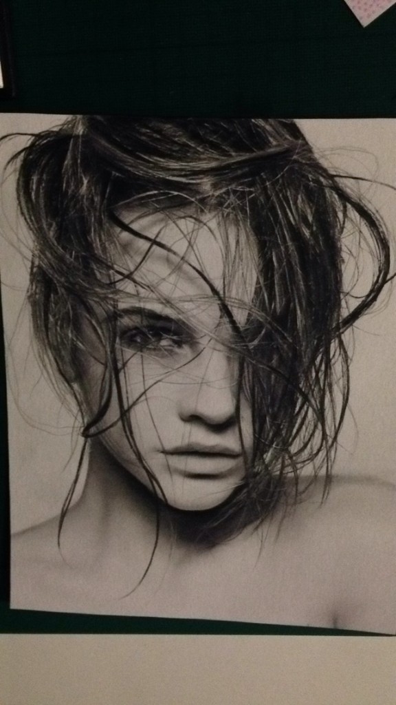 576x1024 using white pencil for the wet jordan dawson - Wet Hair Drawing