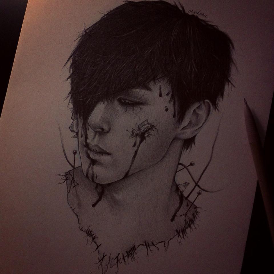 960x960 chalseu's art why did i even decide to draw wet hair handsome - Wet Hair Drawing