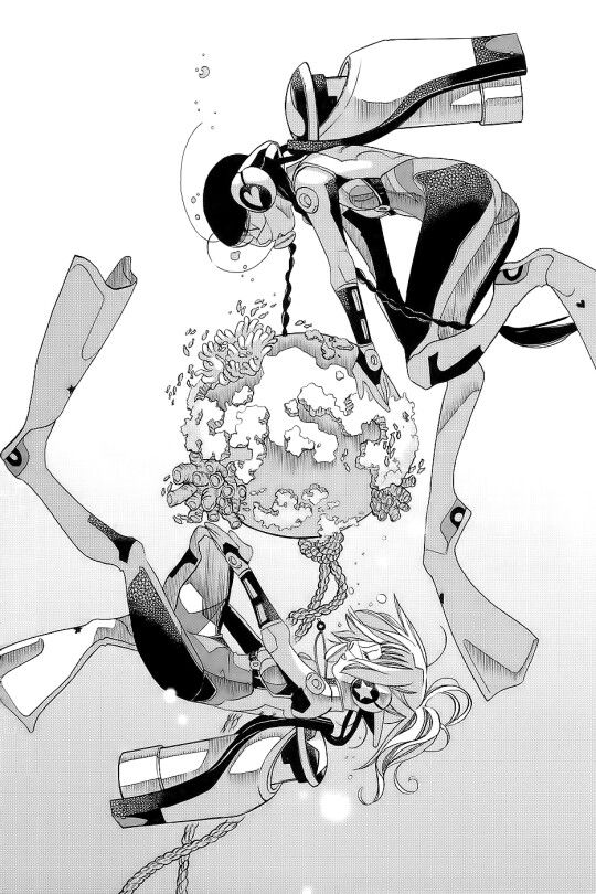 540x810 pikari and teko new wetsuits anime manga manga, anime, yuri - Wetsuit Drawing