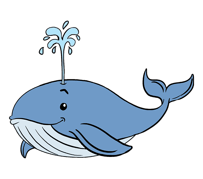 678x600 How To Draw A Whale In A Few Easy Steps Easy Drawing Guides - Whale Cartoon Drawing