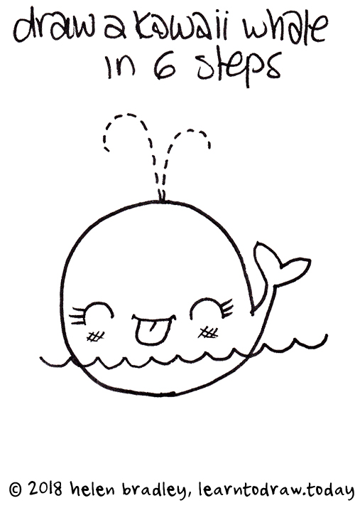 500x714 How To Draw A Kawaii Whale In Steps Learn To Draw - Whale Drawing Cute