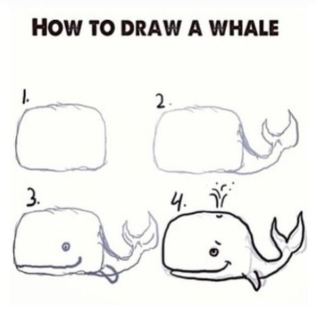 640x626 Simple Whale Outline - Whale Drawing Cute