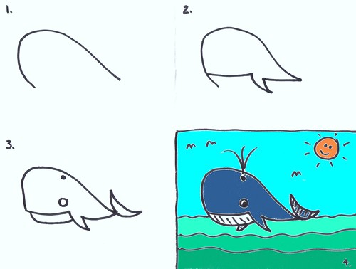 500x378 How To Draw A Whale For Kids Art For Kids - Whale Drawing For Kids