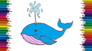 300x169 How To Draw A Whale Step - Whale Drawing For Kids
