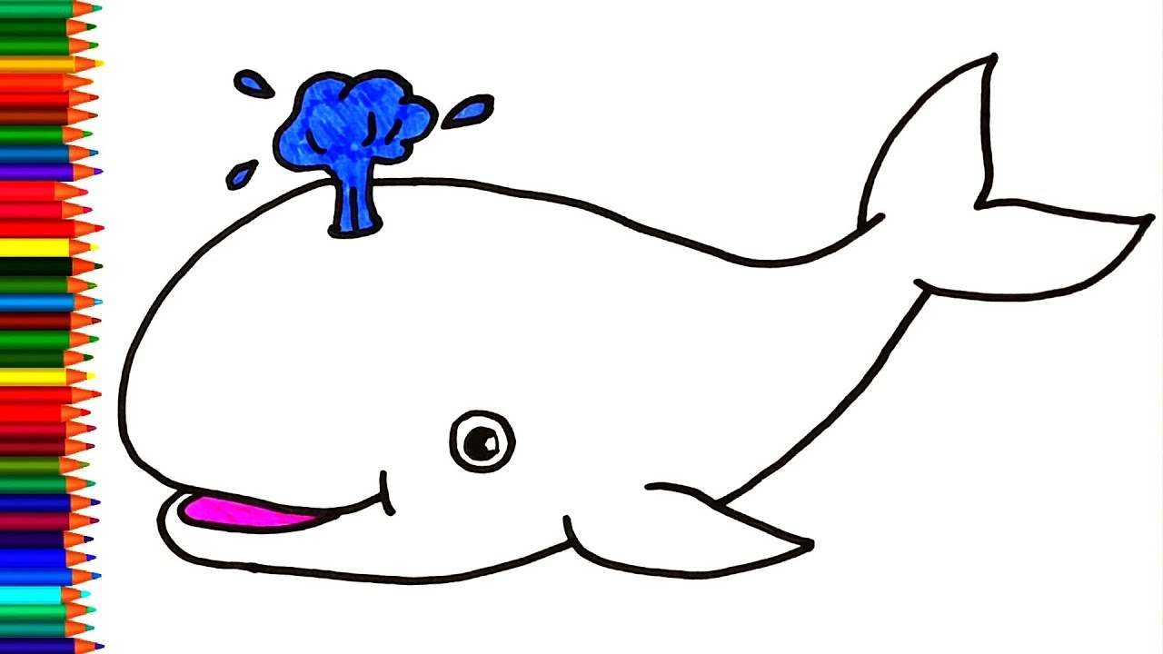 Whale Drawing For Kids at PaintingValley.com | Explore collection of ...