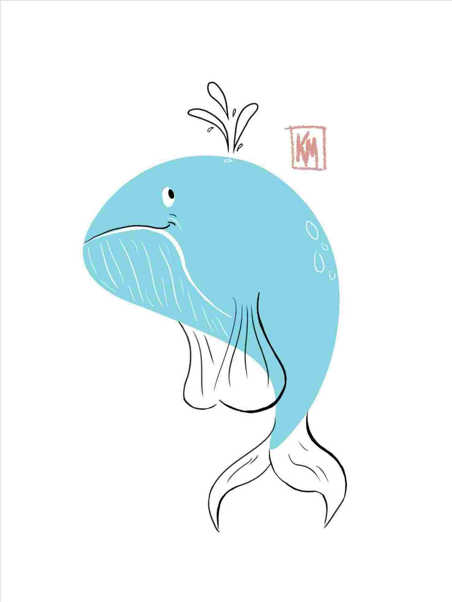 1501x2001 Drawing Whale Drawing For Kids How To Draw A Easy Tutorial - Whale Drawing For Kids