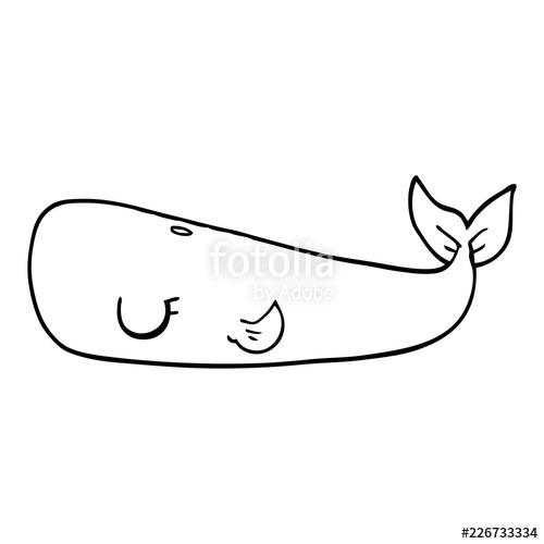 500x500 Line Drawing Cartoon Whale Stock Image And Royalty Free Vector - Whale Line Drawing