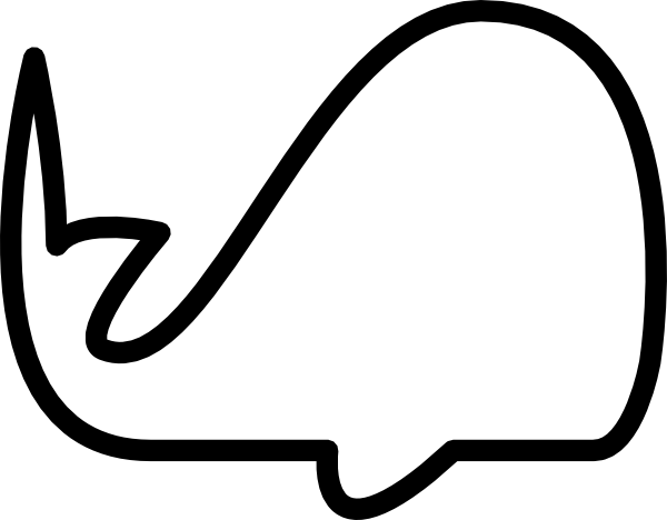 600x468 White Whale Outline Clip Art - Whale Outline Drawing