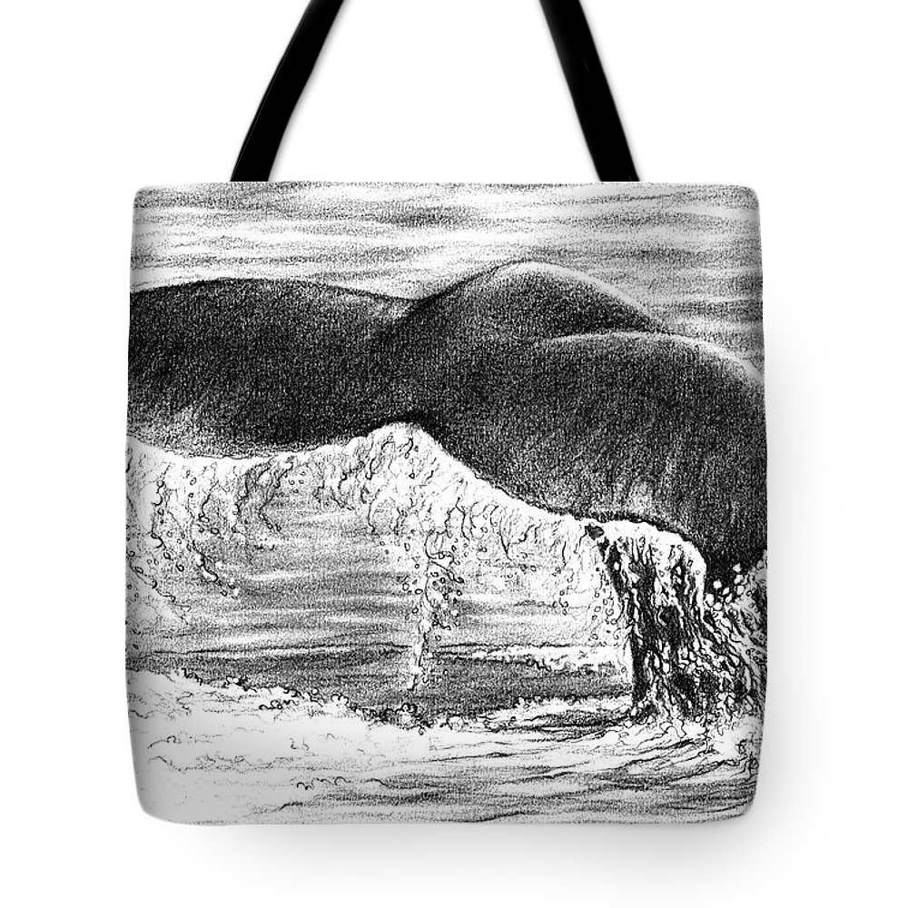 1000x1000 Whale Tail Tote Bag For Sale - Whale Tail Drawing