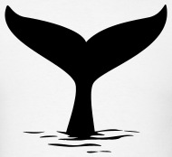190x174 Whales Tail Silhouette Men's T Shirt Spreadshirt - Whale Tail Drawing