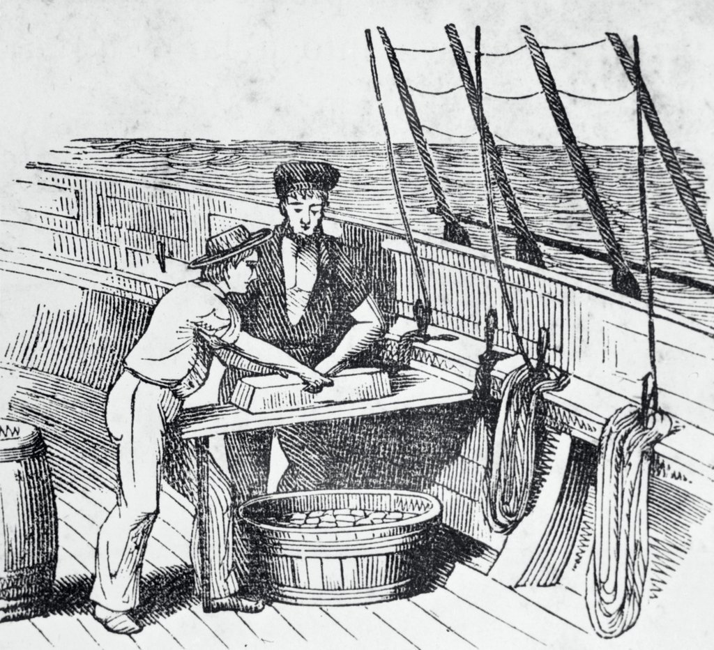 1024x932 Illustration Of Men Working On Whaling Ship Posters Prints - Whaling Ship Drawing