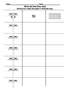 270x350 This Is A Math Center To Help Children Practice Place Value - What Is A Place Value Drawing