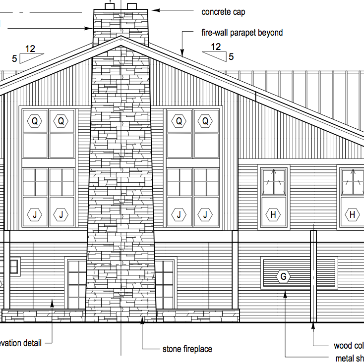 734x733 it's not greek a building committee's guide to architect's drawings - What Is An Elevation Drawing