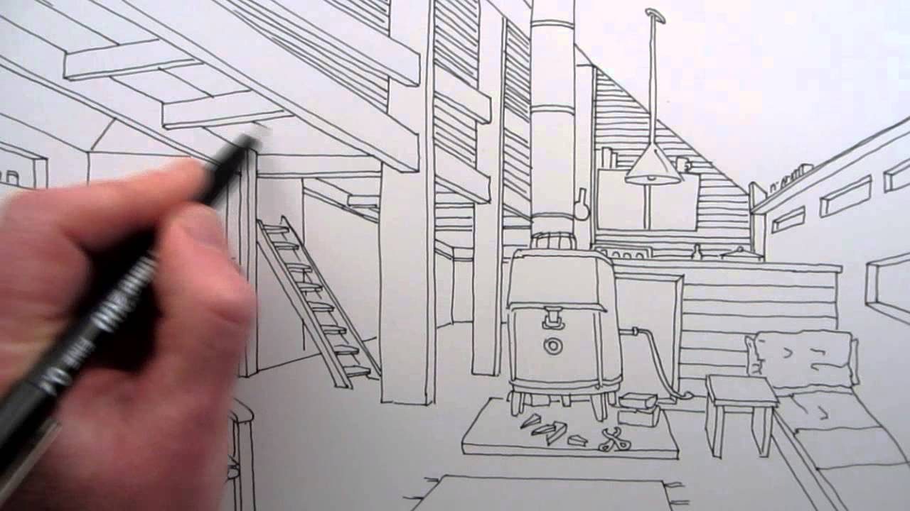 1280x720 How To Draw A Room Narrated Line Drawing - What Is Line Drawing