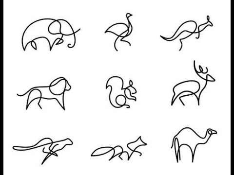 480x360 One Line Animal Painting Creative Ideas Dyi - What Is Line Drawing